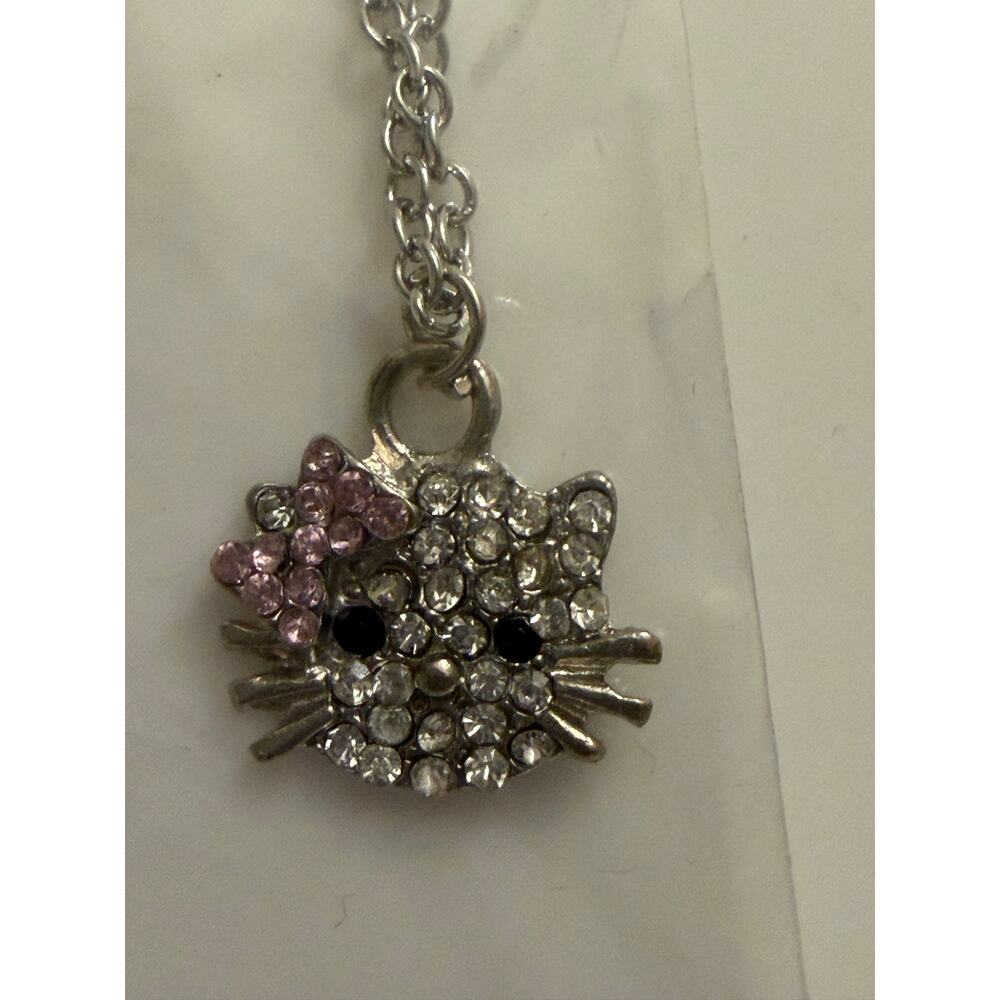 Party Favors Lot of 16 Rhinestone Kitty Necklaces